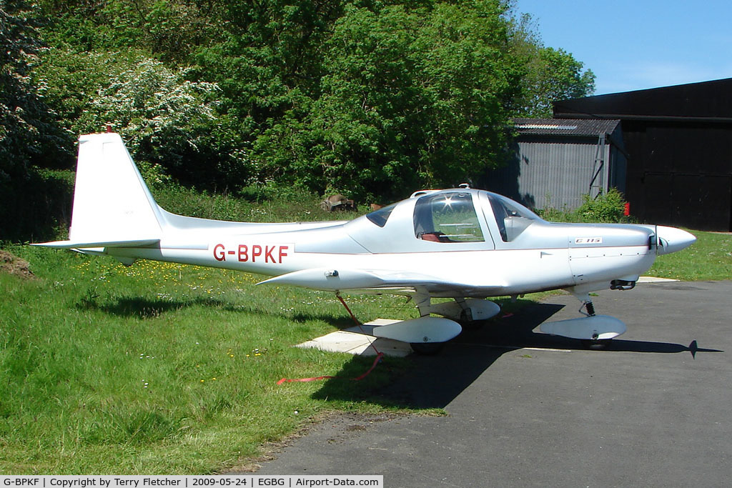 G-BPKF, 1988 Grob G-115 C/N 8075, Grob G115 at Leicester 2009 May Bank Holiday Fly-in