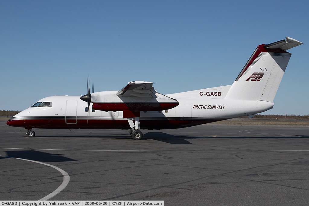 C-GASB, 1985 De Havilland Canada DHC-8-102 Dash 8 C/N 013, Arctic Sunwest dash 8-100