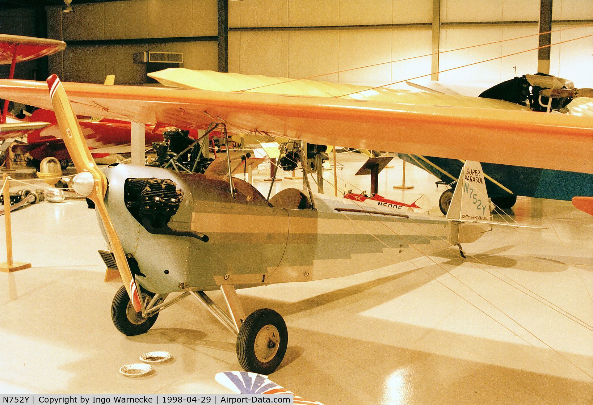 N752Y, 1930 Heath LNB-4 Parasol C/N 154, Heath LNB-4 at the Ohio History of Flight Museum, Columbus OH