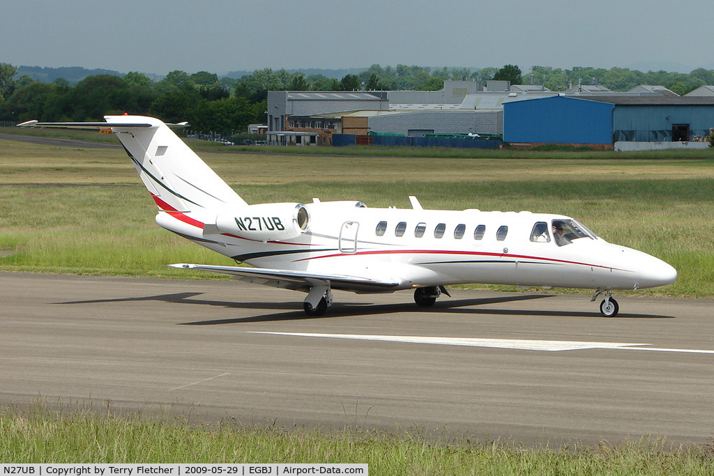 N27UB, 2008 Cessna 525B Citation CJ3 C/N 525B-0225, Based Cessna 525B at Gloucestershire Airport