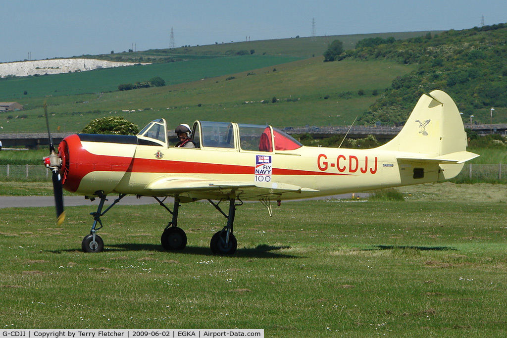 G-CDJJ, 1989 Bacau Yak-52 C/N 899912, Yak 52 at Shoreham Airport