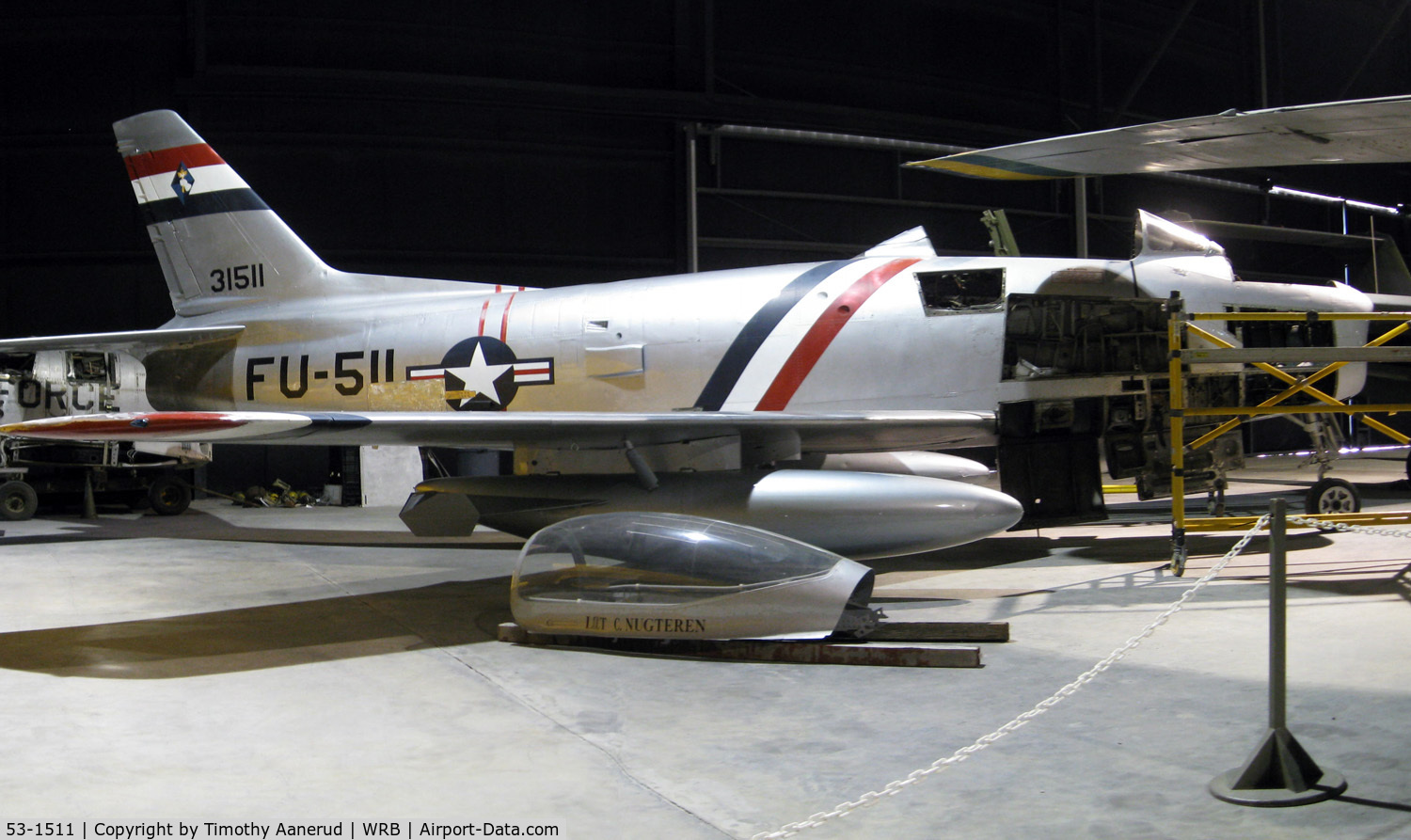 53-1511, 1953 North American F-86H Sabre C/N 203-283, Museum of Aviation, Robins AFB.   photostitched