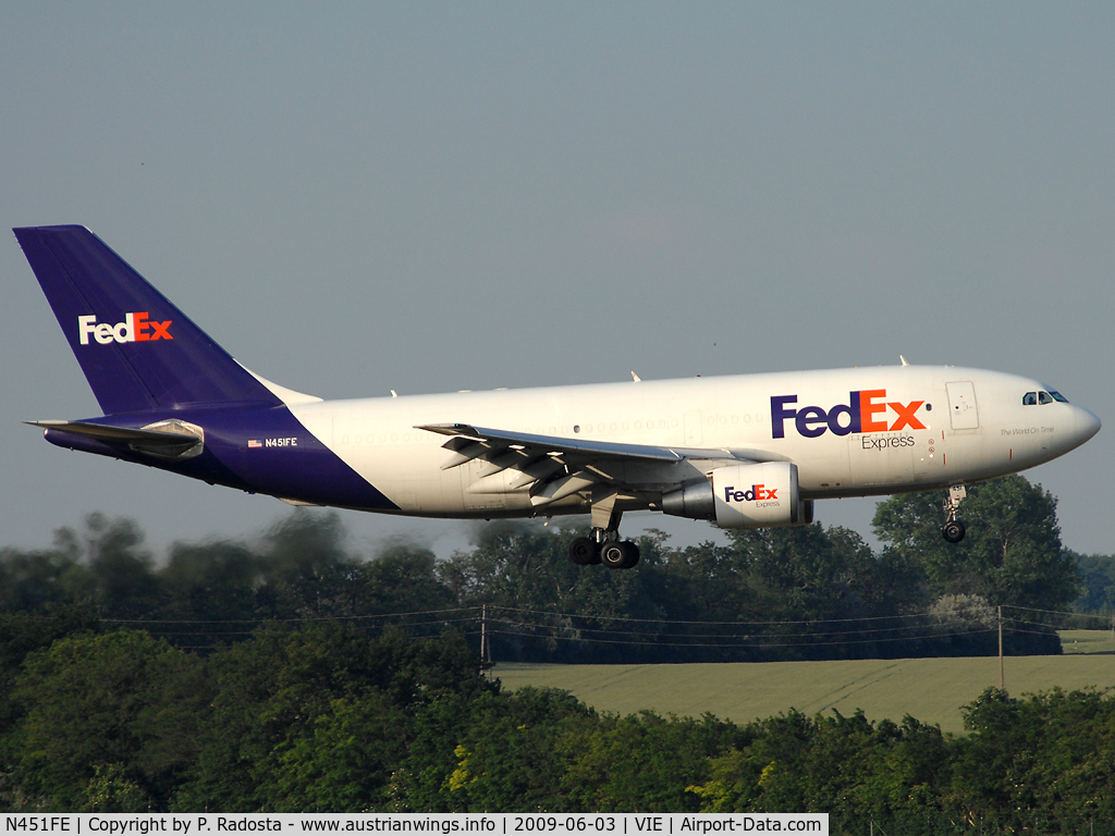 N451FE, 1984 Airbus A310-222 C/N 303, ex Sabena Aircraft now ops for FedEx