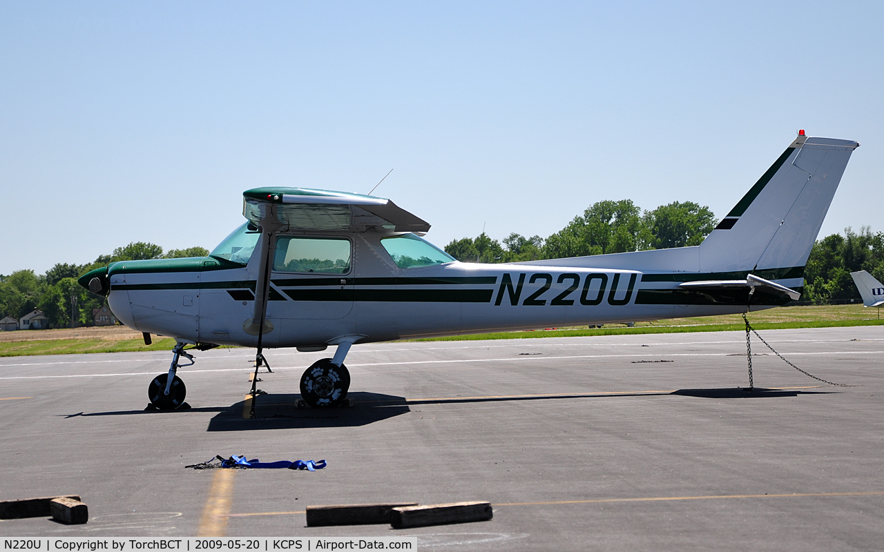 N220U, 1978 Cessna 152 C/N 15282143, Ohio University C-152 on the West Ramp at KCPS during NIFA Safecon 2009.
