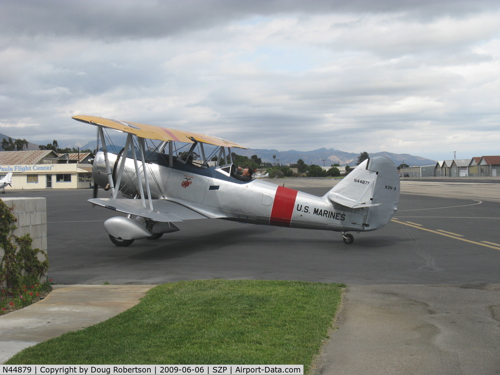 N44879, 1940 Naval Aircraft Factory N3N-3 C/N 4425, 1940 Naval Aircraft Factory N3N-3 'Yellow Peril', Lycoming R680 300 Hp upgrade, this aircraft was sold to the El Toro Marine Corps Museum, taxi