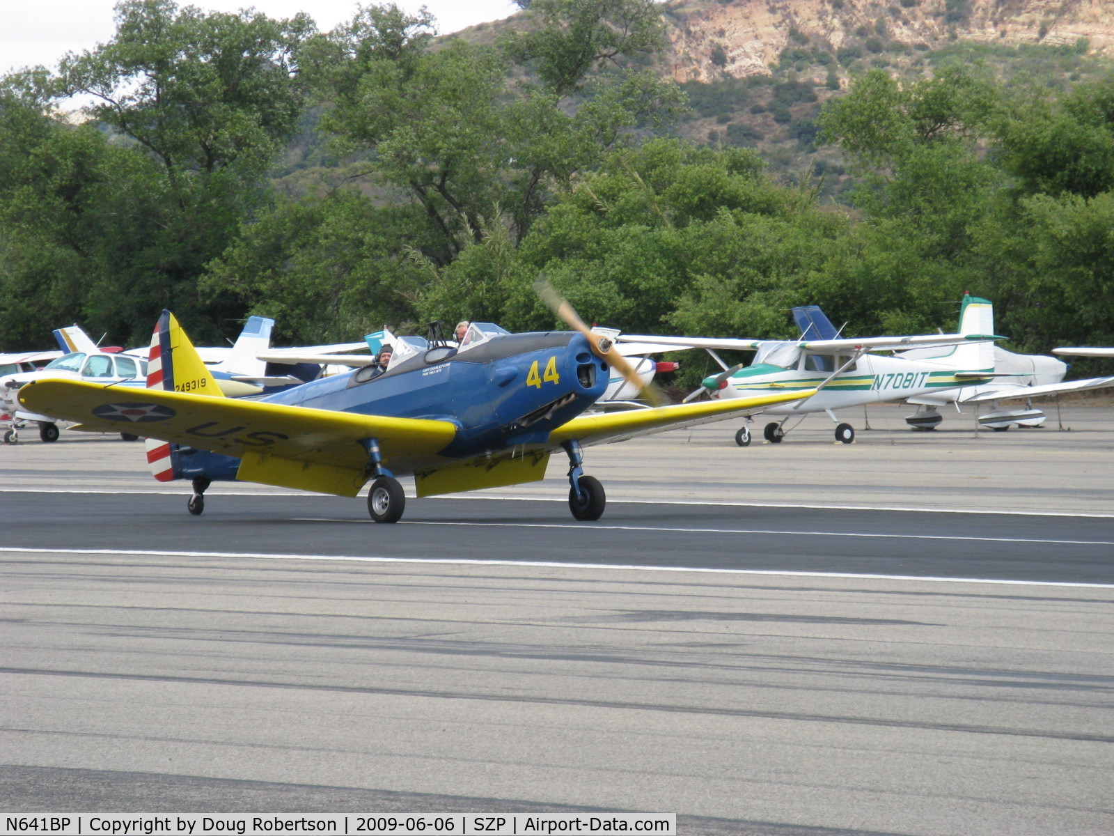 N641BP, Fairchild M-62A C/N 274HO, Fairchild M-62A CORNELL as PT-19A, Fairchild Ranger 6-440C-5 200 Hp, landing roll Rwy 22