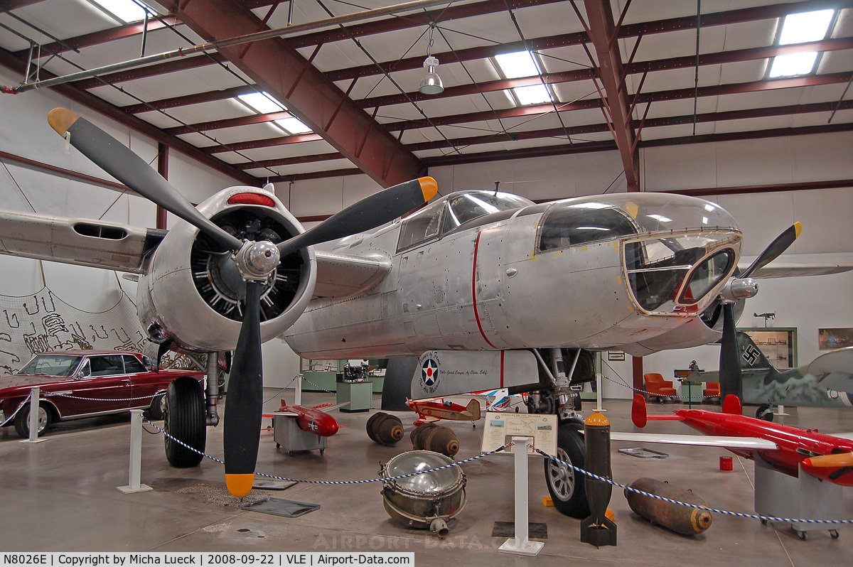N8026E, 1944 Douglas RB-26C Invader C/N 28602, Grand Canyon Valle Aiport Hidden History Museum