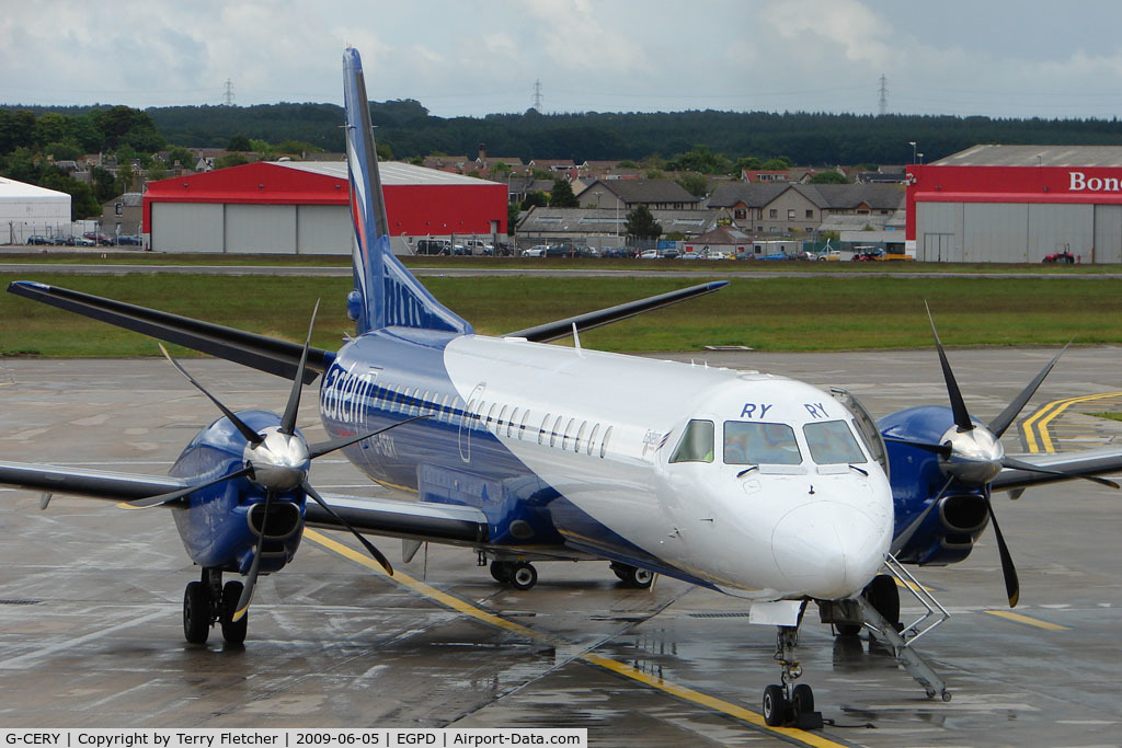 G-CERY, 1994 Saab 2000 C/N 2000-008, Eastern Saab 2000 at Aberdeen