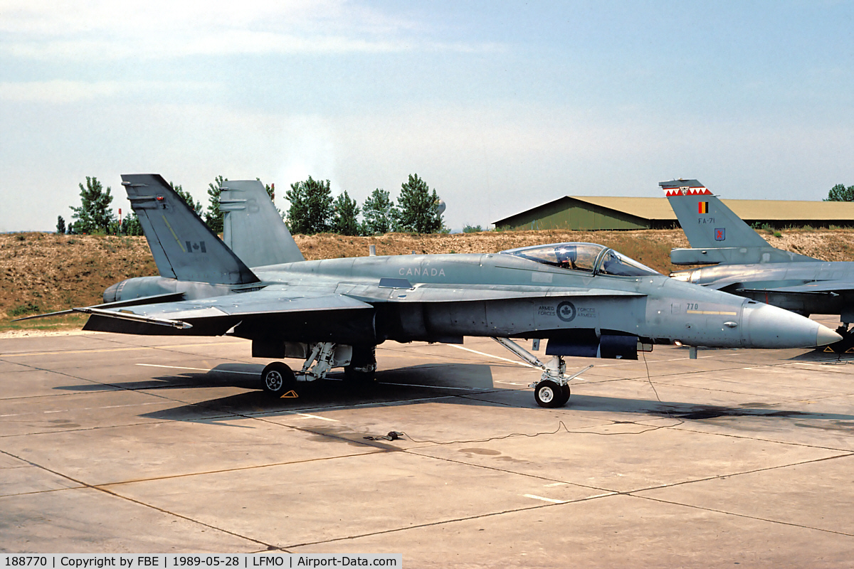 188770, 1986 McDonnell Douglas CF-188A Hornet C/N 0491/A406, 1st CAG CF-18A at Orange