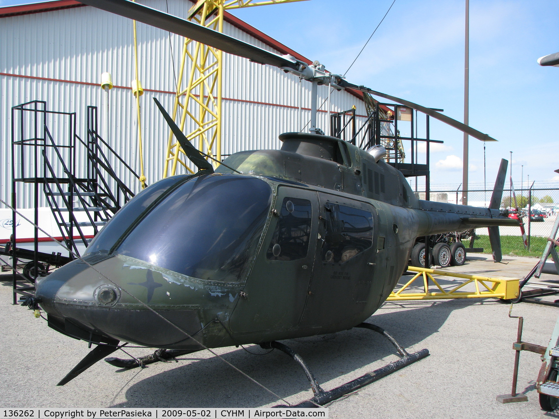 136262, Bell CH-136 Kiowa C/N 44062, @ Hamilton Airport - @ Canadian Warplane Heritage Museum