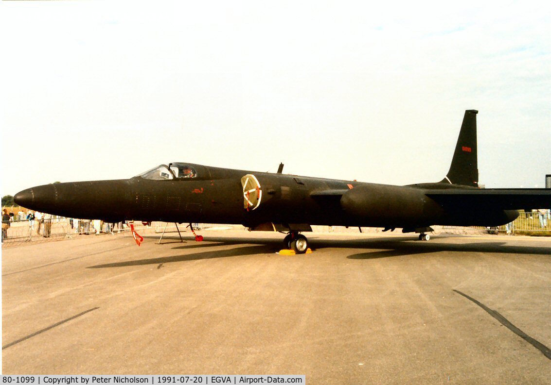 80-1099, 1980 Lockheed U-2S (TR-1A) C/N 099, TR-1A of 17 Reconnaissance Wing at the 1991 Intnl Air Tattoo at RAF Fairford