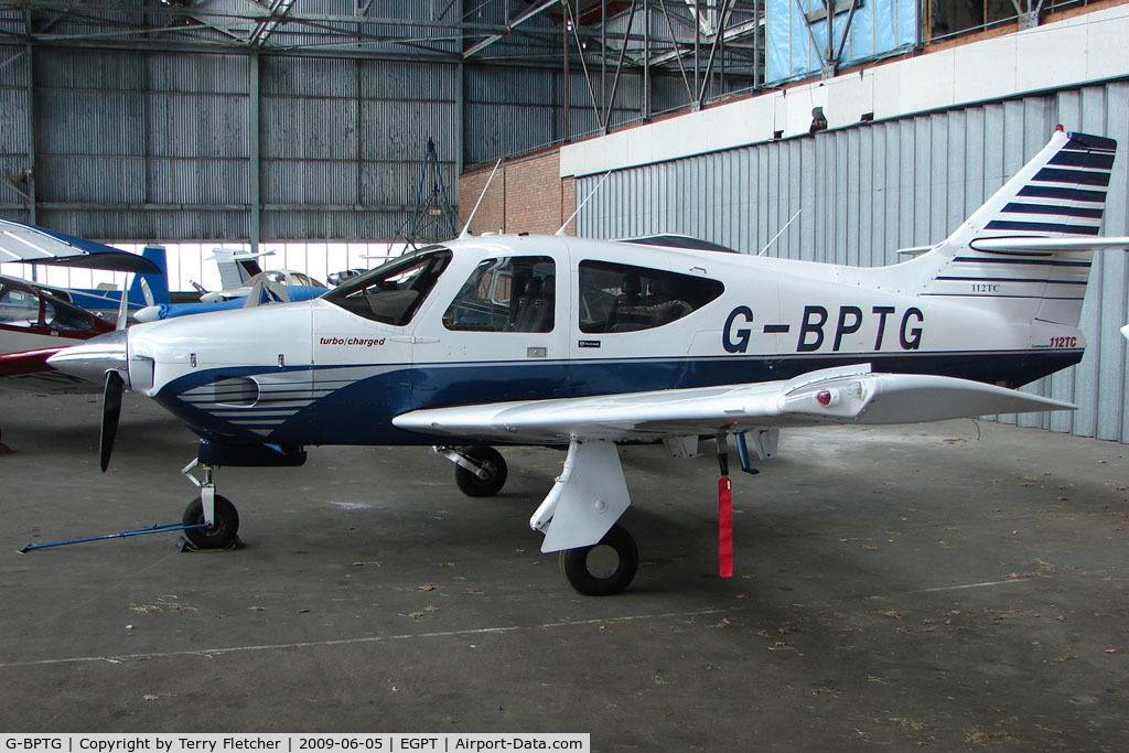 G-BPTG, 1976 Rockwell Commander 112TC C/N 13067, Rockwell 112Tc at Perth Airport in Scotland