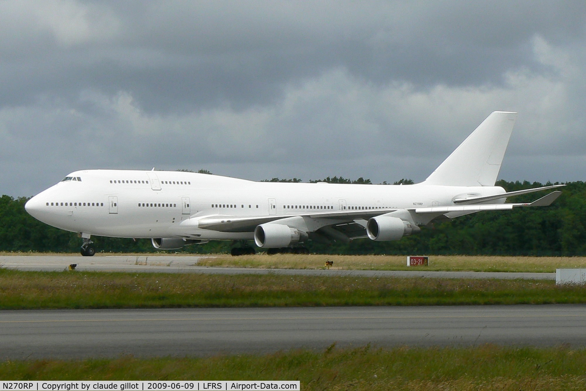 N270RP, 1995 Boeing 747-412 C/N 27071, ex. singapore 9V-SPF ferry flight n MZJ-BGR-NTE-AMS, for repaint 