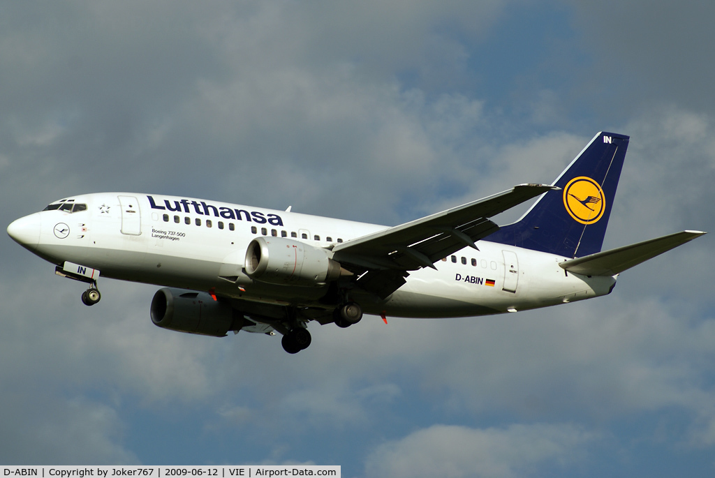 D-ABIN, 1991 Boeing 737-530 C/N 24938, Lufthansa Boeing 737-530