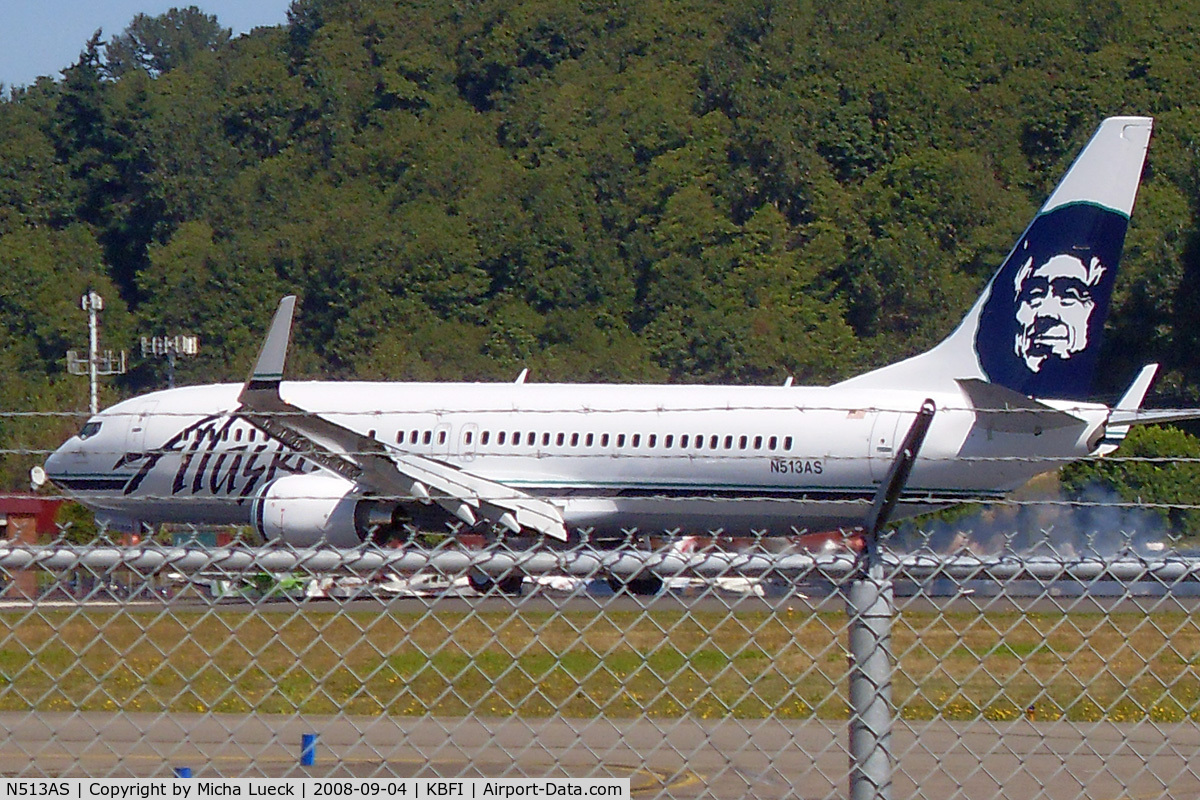 N513AS, 2008 Boeing 737-890 C/N 35192, At Boeing Field