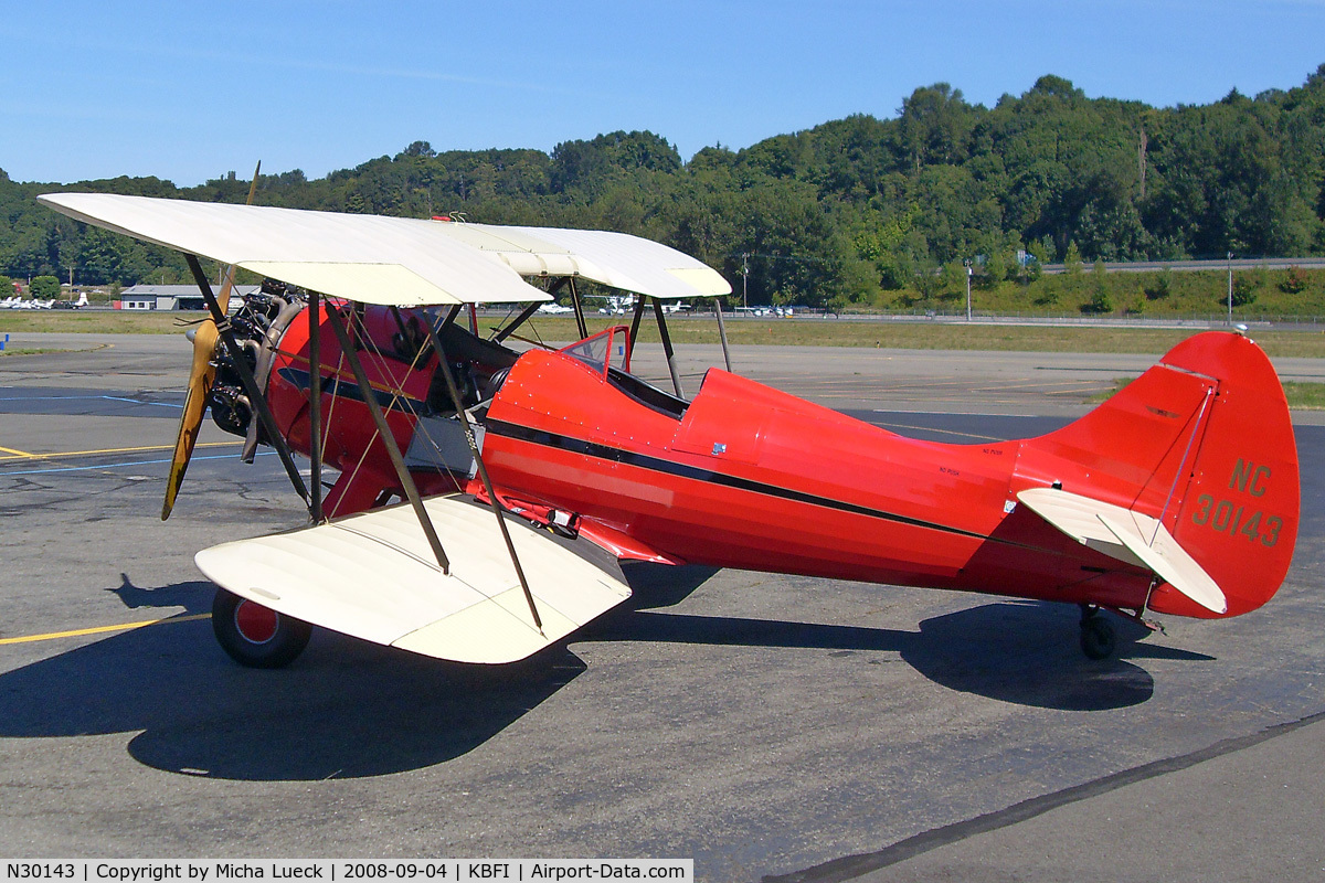 N30143, 1941 Waco UPF-7 C/N 5540, At Boeing Field