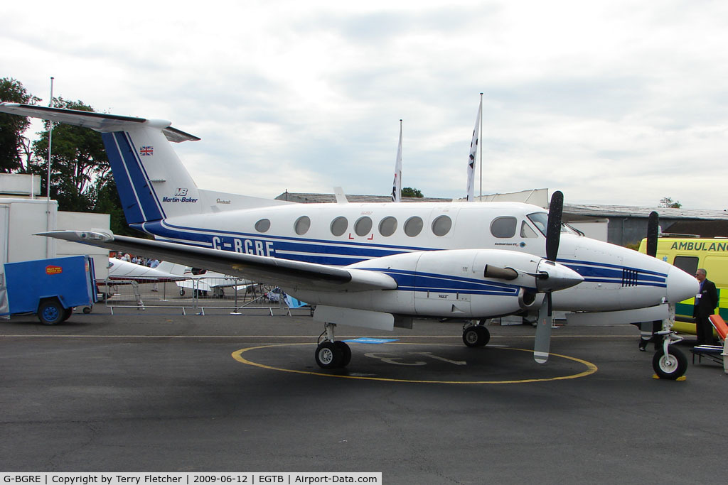 G-BGRE, 1979 Beech 200 Super King Air C/N BB-568, Beech 200 exhibited at 2009 AeroExpo at Wycombe Air Park