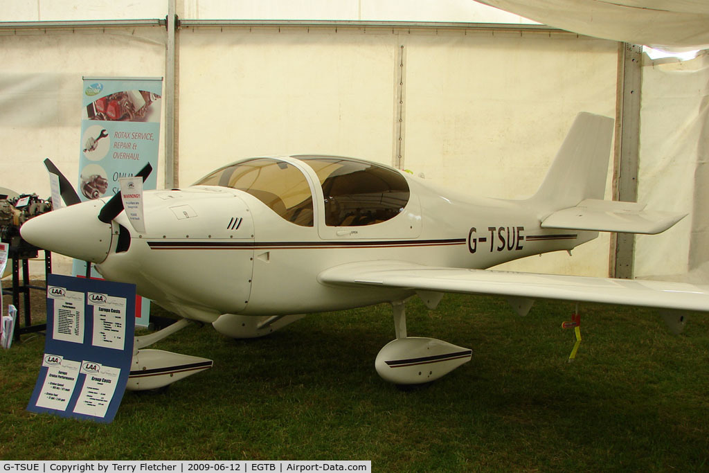 G-TSUE, 2005 Europa Tri Gear C/N PFA 247-12612, exhibited at 2009 AeroExpo at Wycombe Air Park