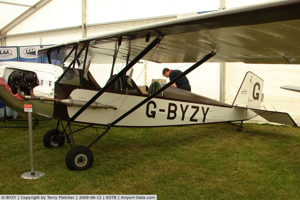 G-BYZY, 2000 Pietenpol Air Camper C/N PFA 047-12190, exhibited at 2009 AeroExpo at Wycombe Air Park