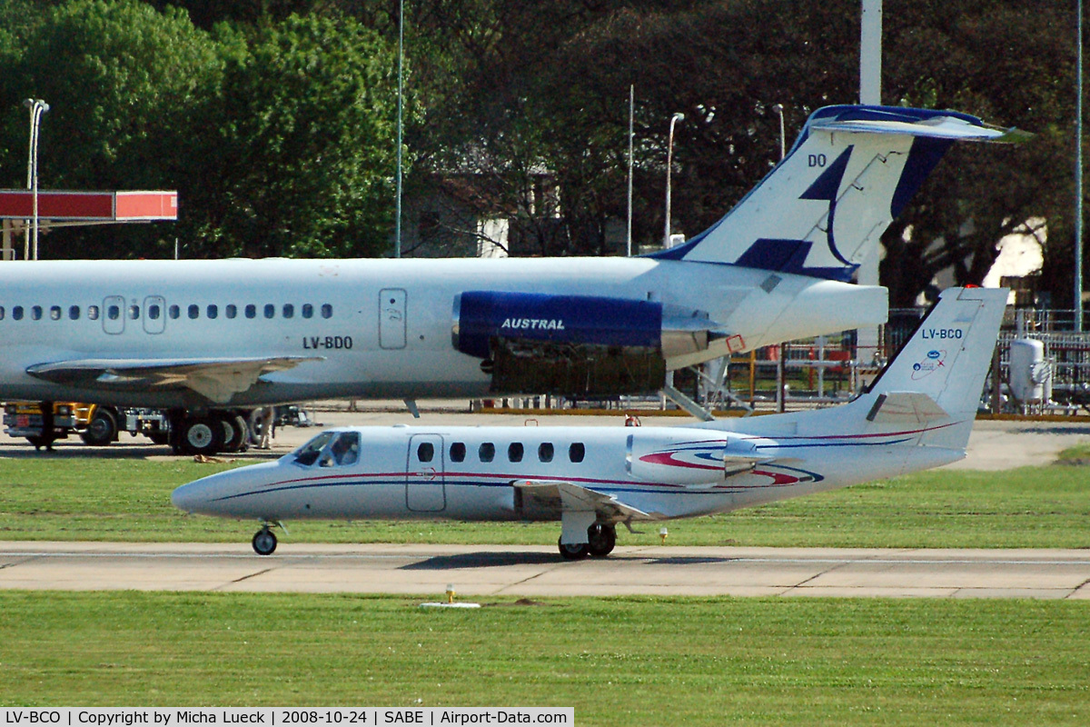 LV-BCO, 1983 Cessna 550 Citation II C/N 550-0458, At Aeroparque