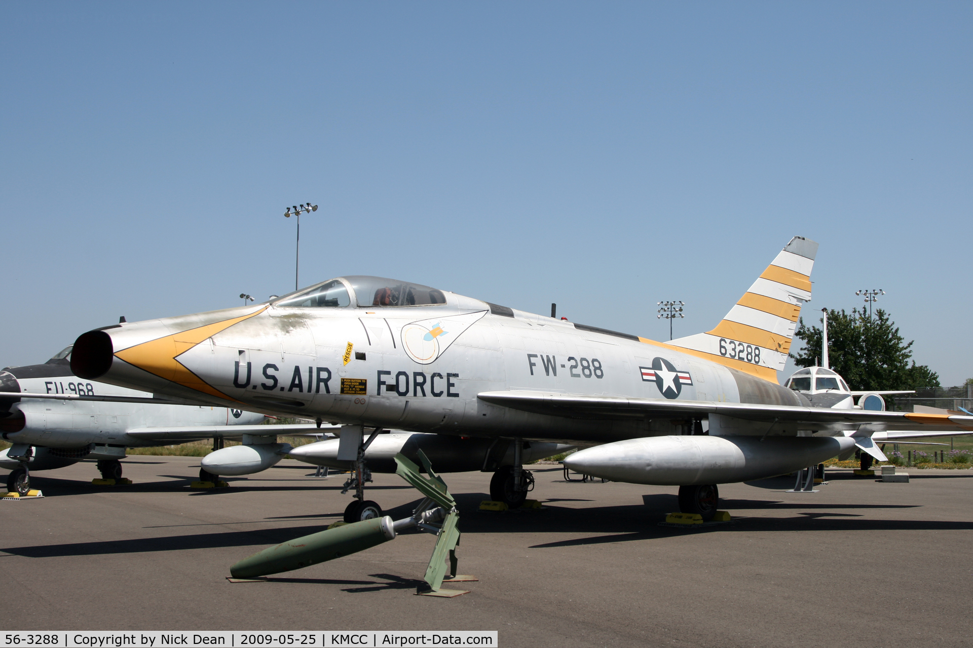 56-3288, 1956 North American F-100D Super Sabre C/N 235-386, KMCC