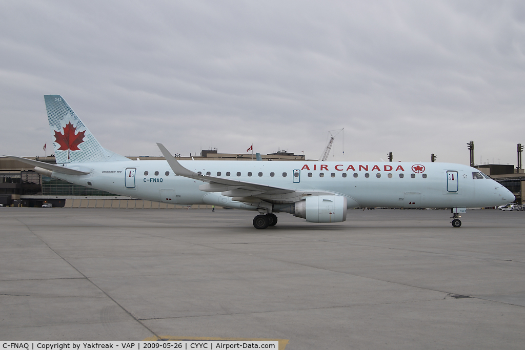 C-FNAQ, 2008 Embraer 190AR (ERJ-190-100IGW) C/N 19000146, Air Canada Embraer 190
