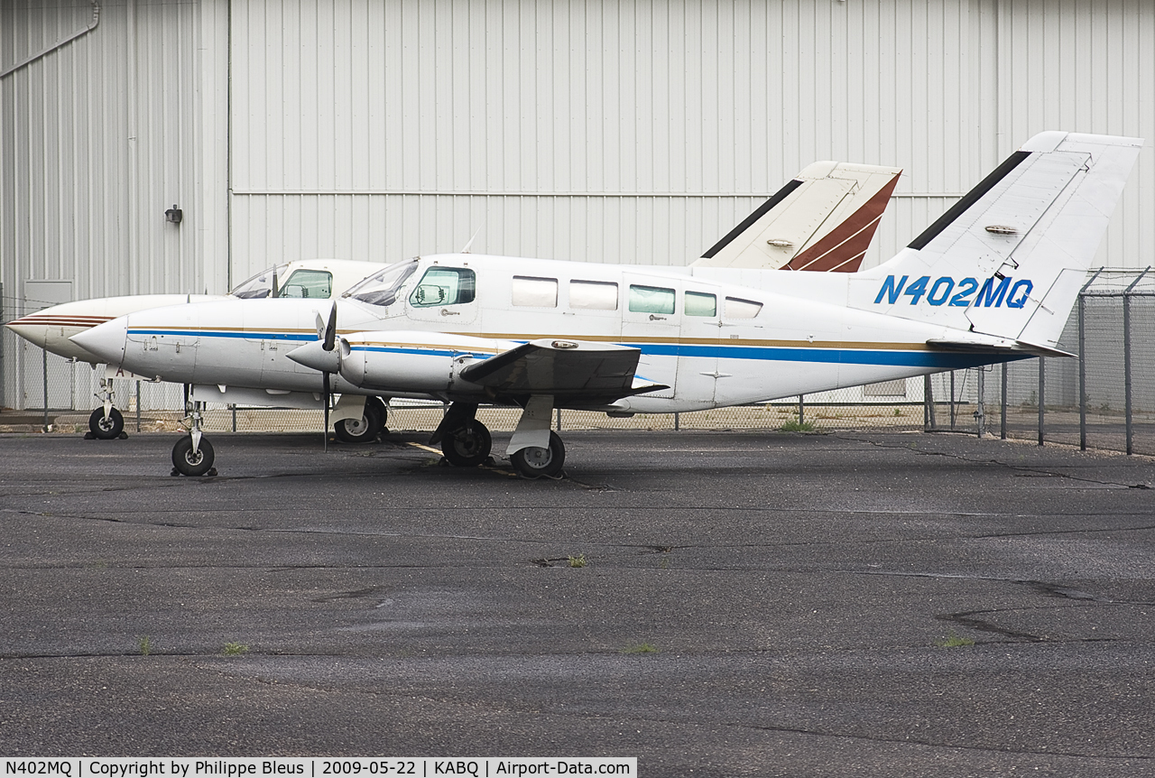 N402MQ, 1979 Cessna 402C C/N 402C0095, With her twin behind apparently. Not the same colors, though.
