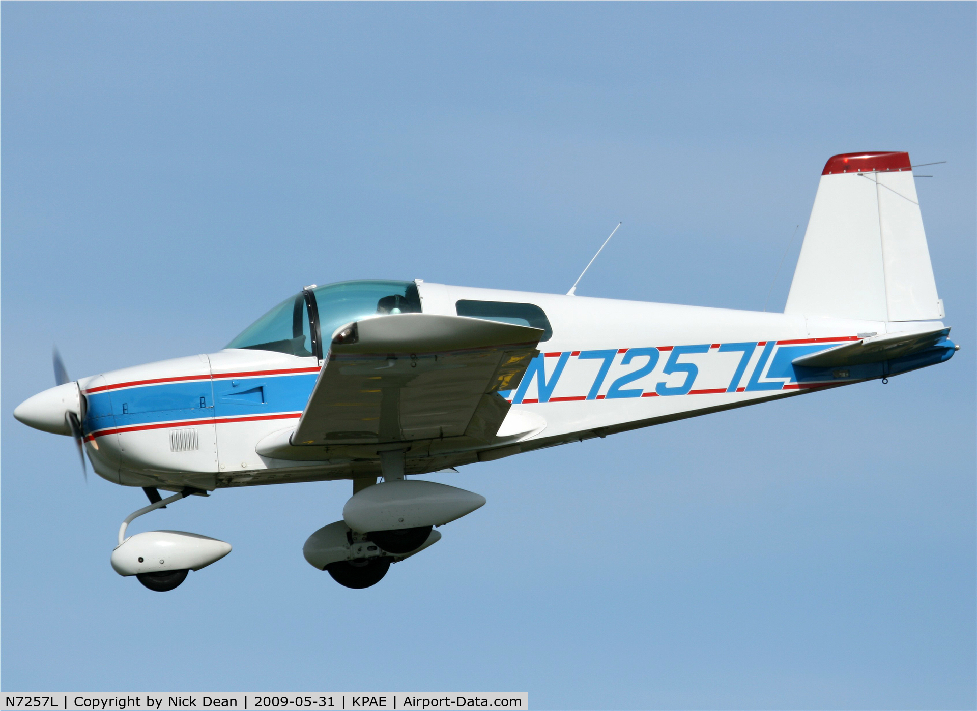 N7257L, 1972 American Aviation AA-1A Trainer C/N AA1A-0457, KPAE