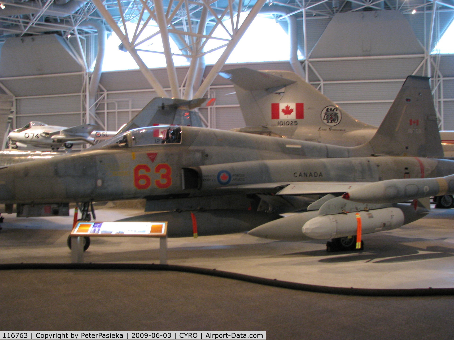 116763, Canadair CF-5A C/N 1063, @ Canada Aviation Museum in Ottawa