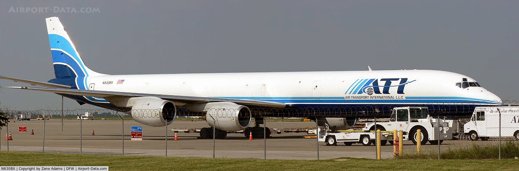 N830BX, 1968 Douglas DC-8-71F C/N 45973, At DFW west freight ramp. Autostitch photo