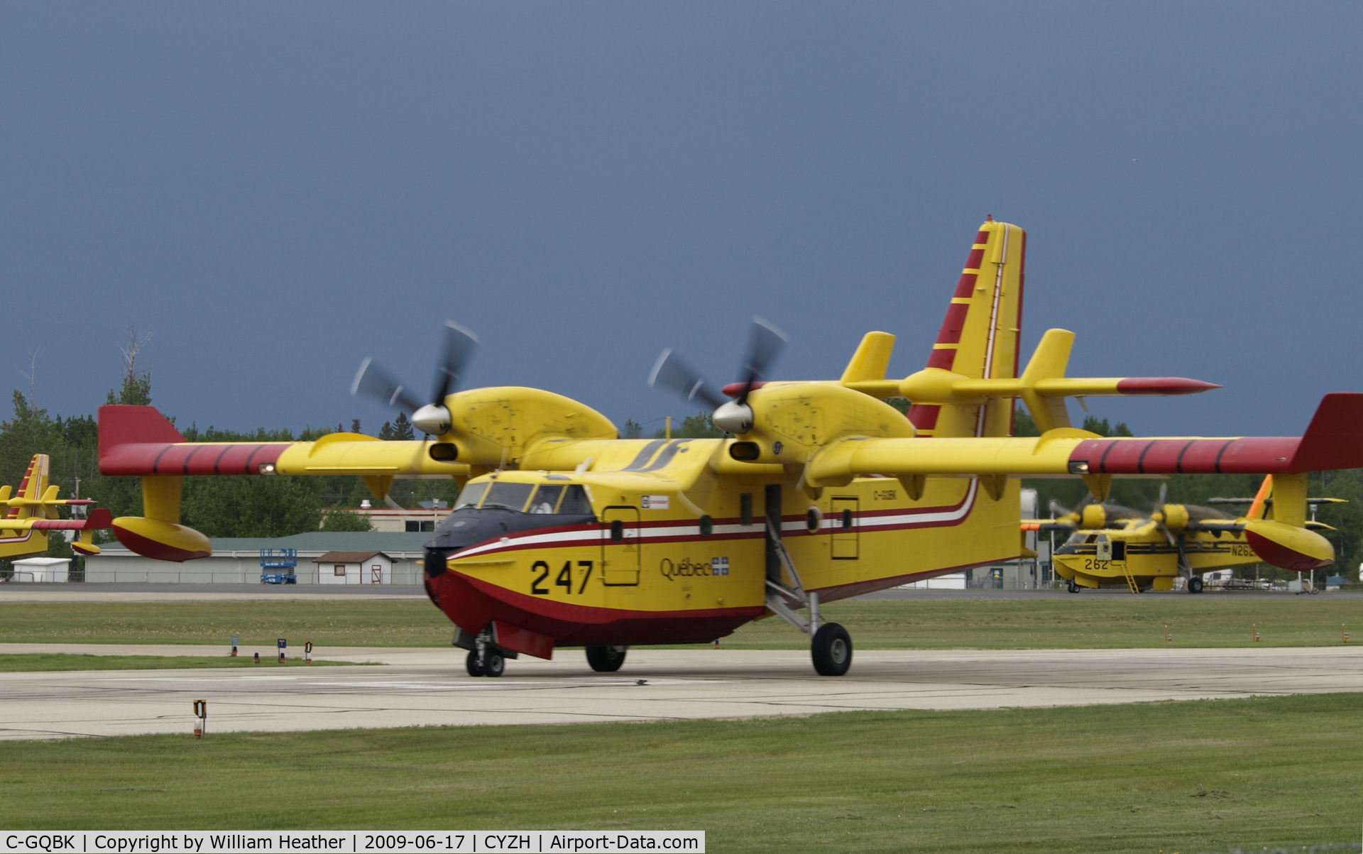 C-GQBK, 1996 Canadair CL-215-6B11 CL-415 C/N 2026, Slave Lake Fire Base