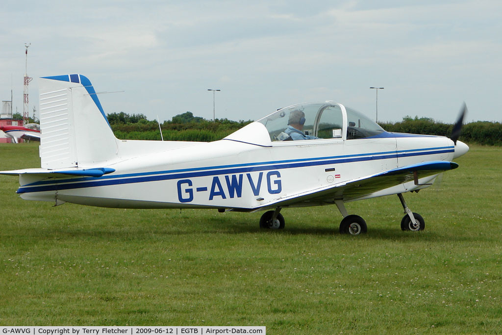 G-AWVG, 1969 AESL Glos-Airtourer 115/T2 C/N 513, Visitor to 2009 AeroExpo at Wycombe Air Park