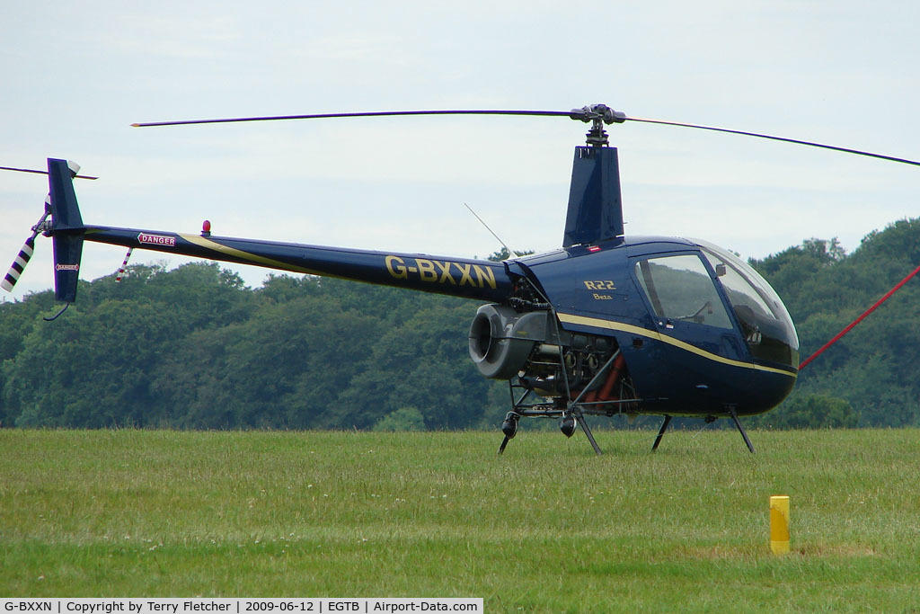 G-BXXN, 1987 Robinson R22 Beta II C/N 0720, Visitor to 2009 AeroExpo at Wycombe Air Park