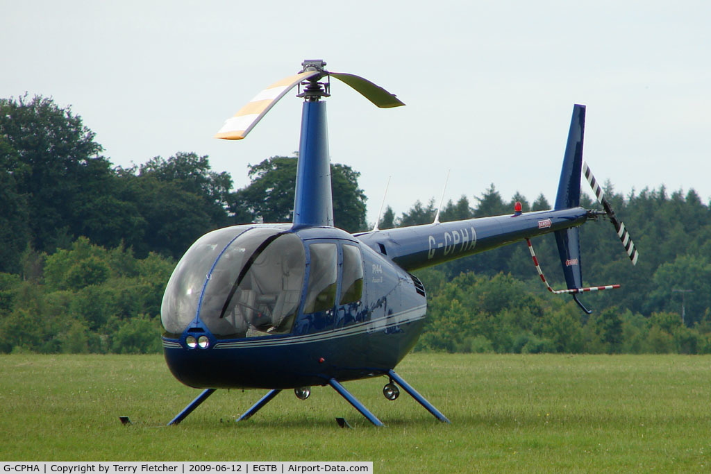 G-CPHA, 2008 Robinson R44 Raven II C/N 12641, Visitor to 2009 AeroExpo at Wycombe Air Park