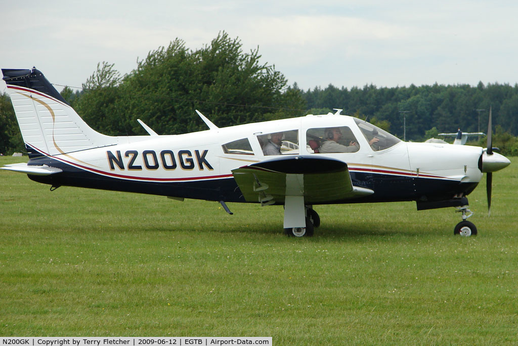N200GK, Piper PA-28R-200 Cherokee Arrow II C/N 28R-7335287, Visitor to 2009 AeroExpo at Wycombe Air Park