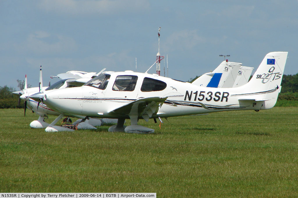N153SR, 2006 Cirrus SR22 GTS C/N 1962, Visitor to 2009 AeroExpo at Wycombe Air Park