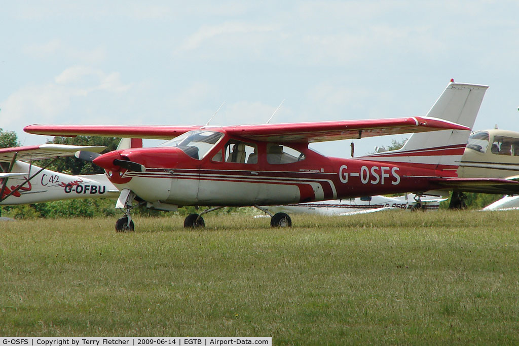 G-OSFS, 1973 Reims F177RG Cardinal RG C/N 177RG0082, Visitor to 2009 AeroExpo at Wycombe Air Park