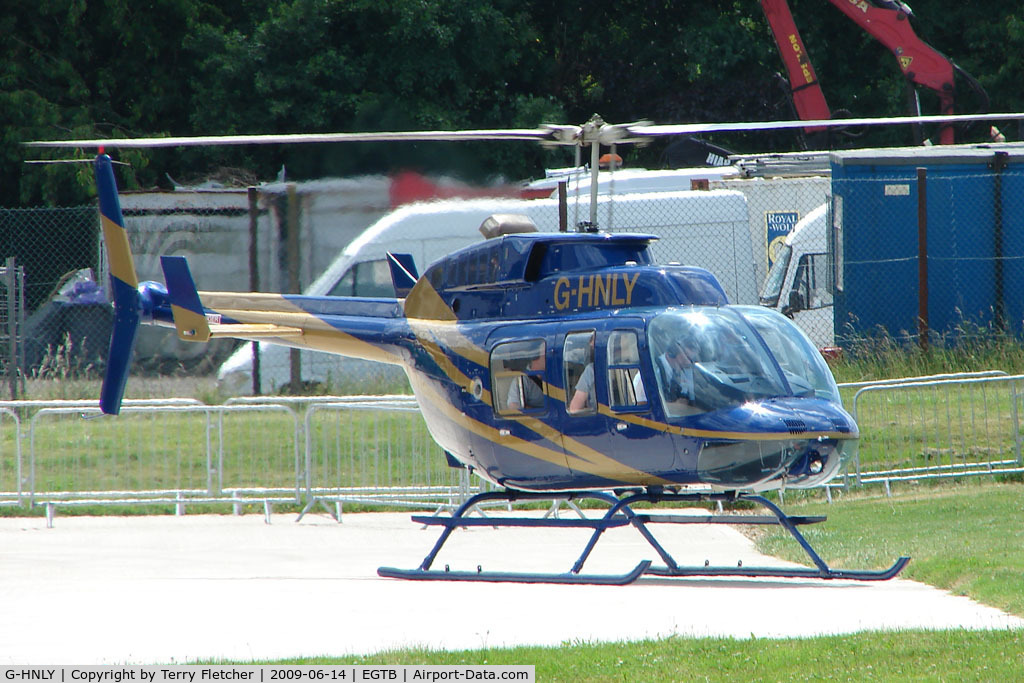 G-HNLY, 1982 Bell 206L-3 LongRanger III C/N 51048, Visitor to 2009 AeroExpo at Wycombe Air Park