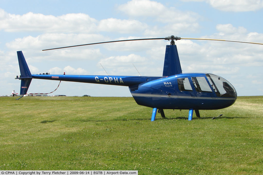 G-CPHA, 2008 Robinson R44 Raven II C/N 12641, Visitor to 2009 AeroExpo at Wycombe Air Park