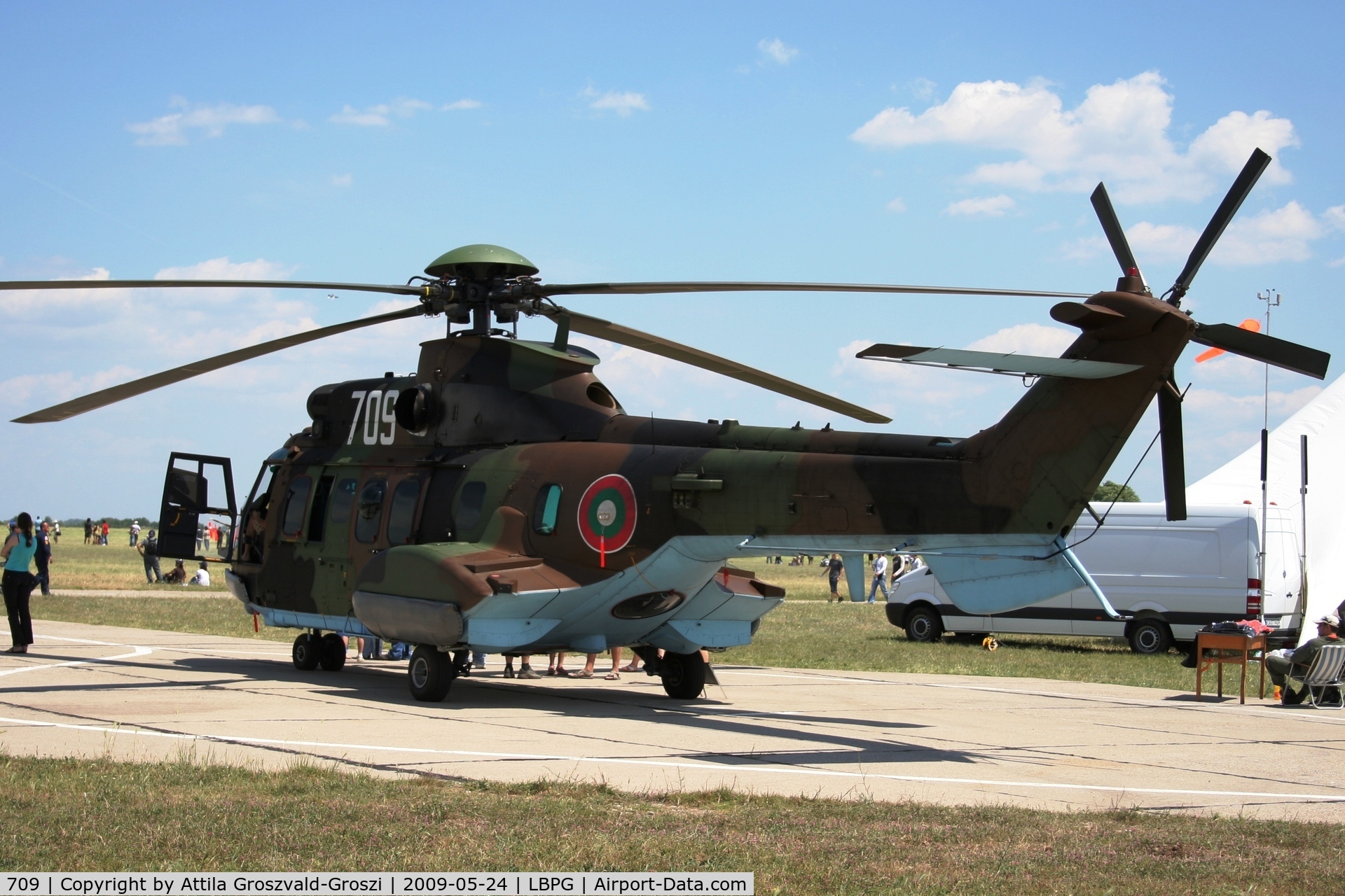 709, 2008 Eurocopter AS-532AL Cougar C/N 2711, BIAF 09 Bulgaria Plovdiv (Krumovo) LBPG Graf Ignatievo Military Air Base