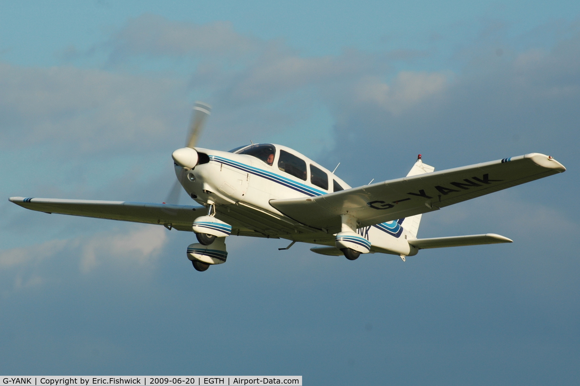 G-YANK, 1979 Piper PA-28-181 Cherokee Archer II C/N 28-8090163, G-YANK departing Shuttleworth Collection Evening Air Display