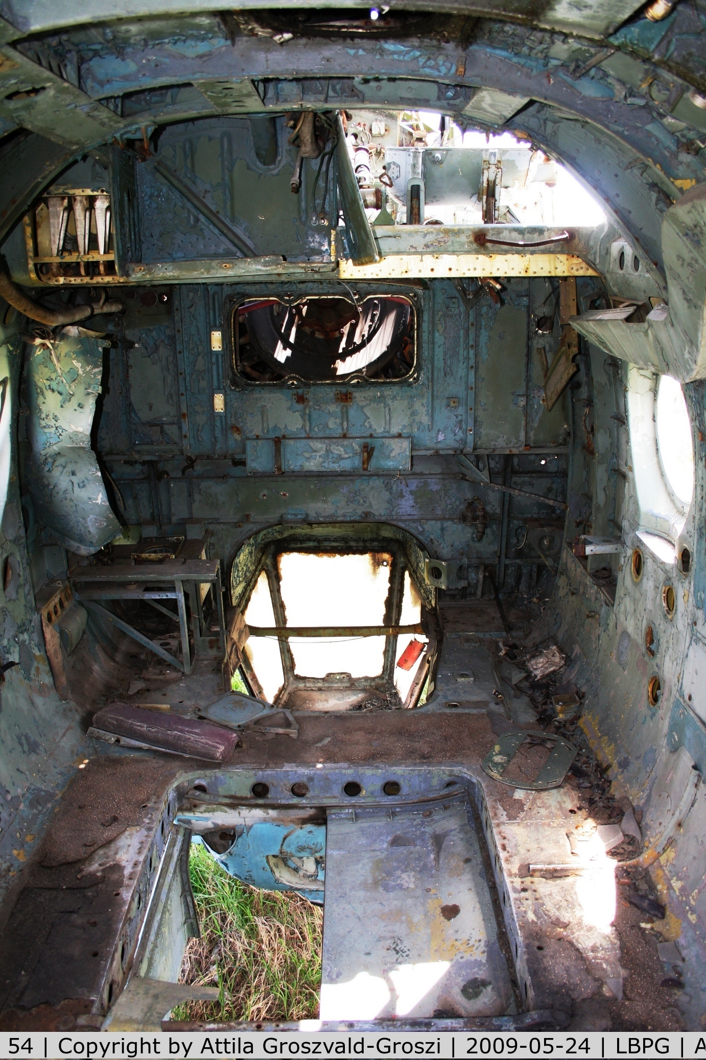 54, 1959 Mil Mi-4 C/N 12112, Bulgarian Museum of Aviation, Plovdiv-Krumovo (LBPG). In the inside of the helicopter, into the direction of the cockpit.
