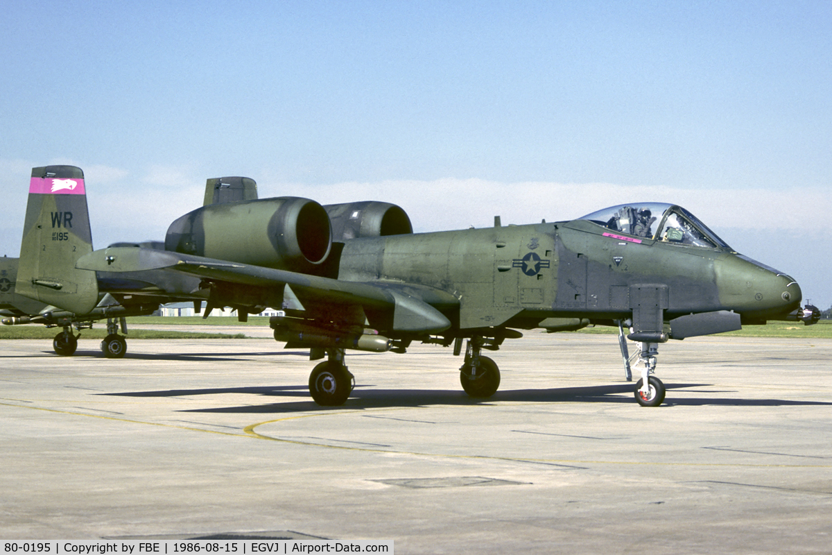 80-0195, 1980 Fairchild Republic A-10A Thunderbolt II C/N A10-0545, 510th TFS 81st TFW A-10A