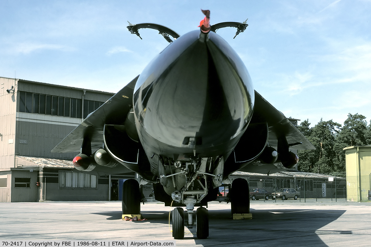 70-2417, 1970 General Dynamics F-111F Aardvark C/N E2-56, F-111F depicted in an unusual angle