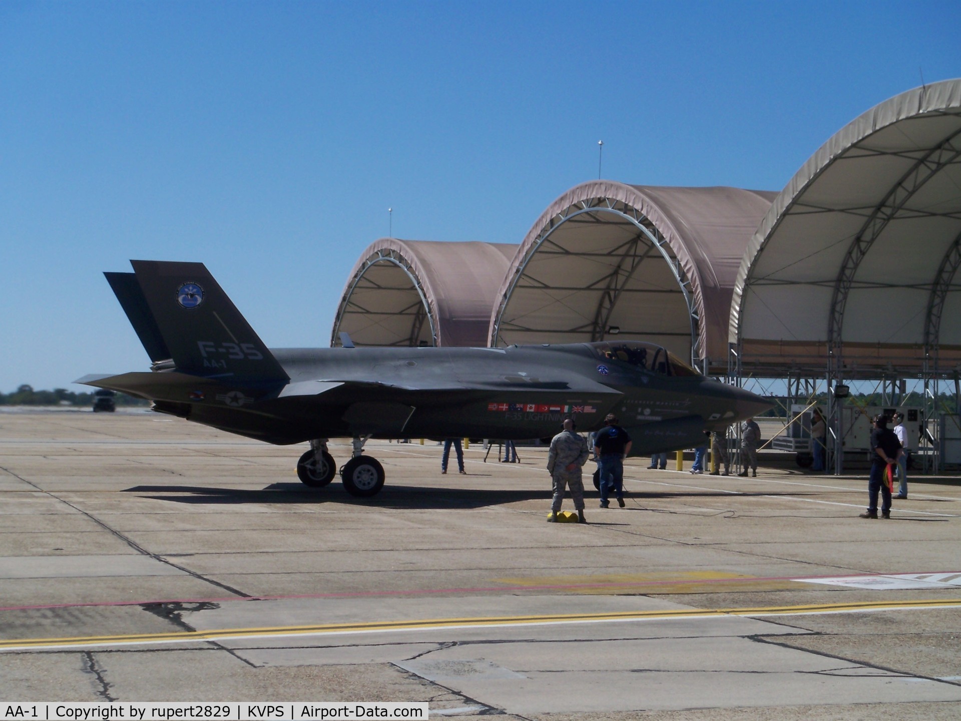 AA-1, 2006 Lockheed Martin F-35A Lightning II C/N AA-1, Contractors and Military recovering F-35 for first time at Eglin