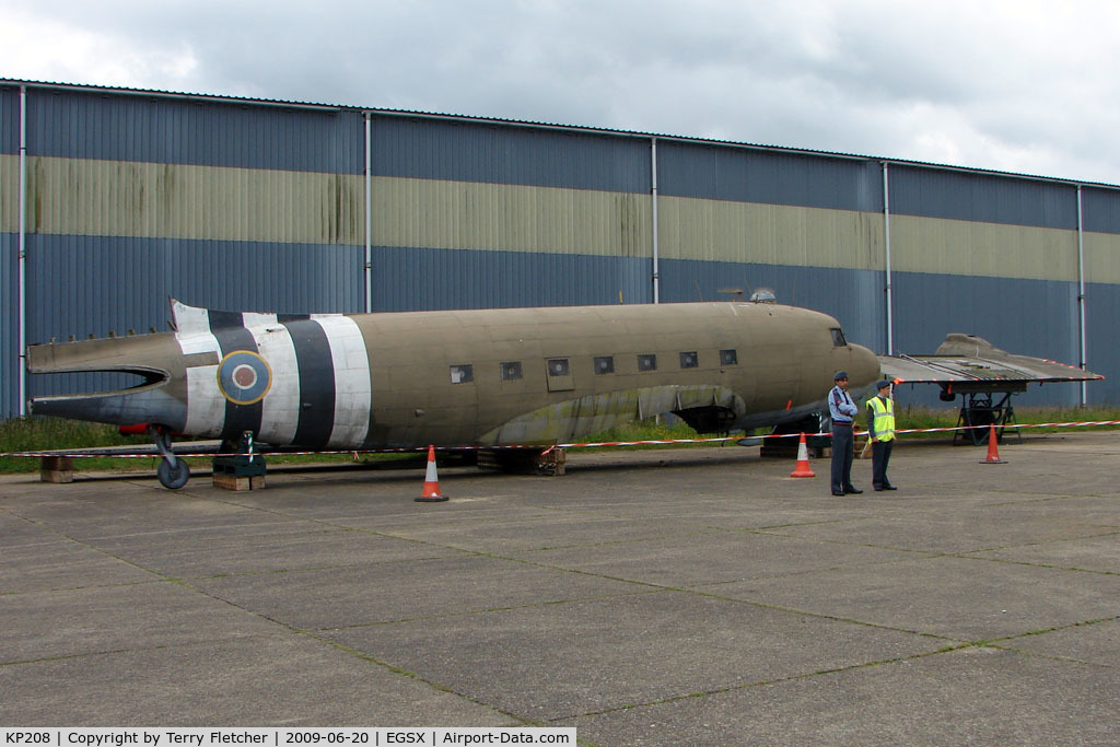 KP208, Douglas C-47B Dakota 4 (DC-3) C/N 33419, C47B restoration project at North Weald on 2009 Air Britain Fly-in Day 1