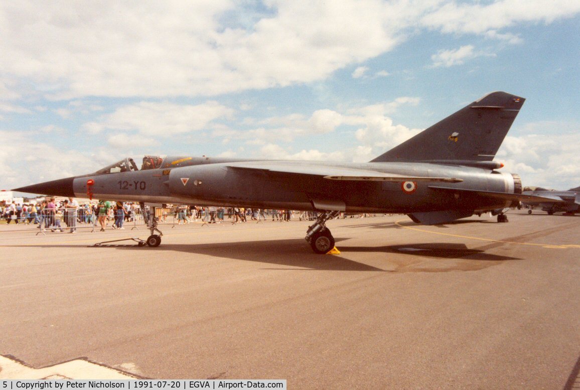 5, Dassault Mirage F.1C C/N 5, Mirage F.1C of EC.1/12 at the 1991 Intnl Air Tattoo at RAF Fairford.