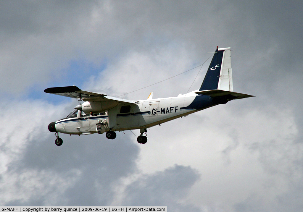 G-MAFF, 1981 Pilatus Britten-Norman BN-2T Turbine Islander C/N 2119, HOME BASE