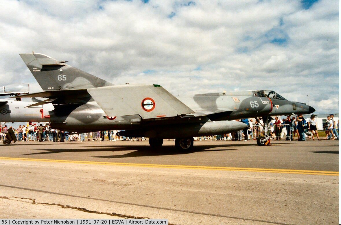 65, Dassault Super Etendard C/N 79, Super Etendard of French Aeronavale's 17 Flotille at the 1991 Intnl Air Tattoo at RAF Fairford.