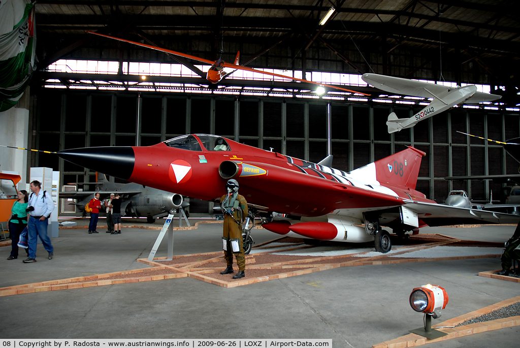 08, Saab J-35Oe MkII Draken C/N 35-1408, Ostarrichi Drake at Zeltweg